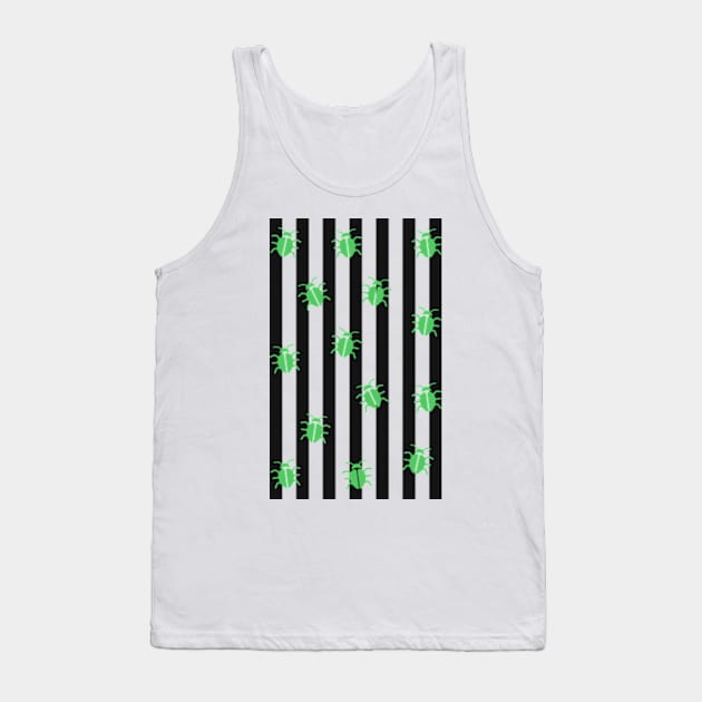 Beetlejuice Stripes and Bugs Tank Top by byebyesally